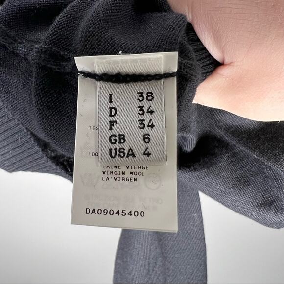 MOSCHINO Black Bow Neck Wool Sweater 4 - Picture 4 of 5